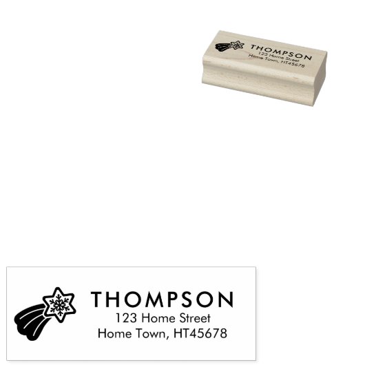 Holiday Shooting Star Retouradres Rubberstempel (Gestempeld)