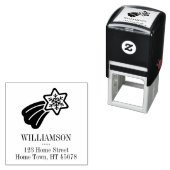 Holiday Shooting Star Retouradres Zelfinktende Stempel (In situ)