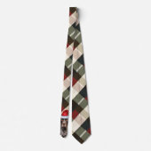 Holiday Shorthair Pointer Dog Plaid Christmas Stropdas (Achterkant)