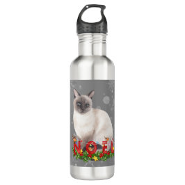 Holiday Siamese Cat Waterverf Waterfles