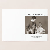 Holiday Silver Chrismukkah Merry Voeg uw foto toe Folie Kaarten (Binnen)