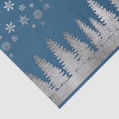 Holiday Silver en Blue Winter Wonderland Tissuepapier (Detail)