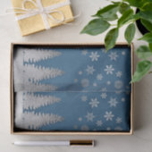 Holiday Silver en Blue Winter Wonderland Tissuepapier (Geschenk)