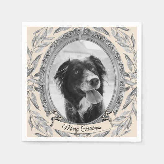 Holiday Silver Lijst Foto Servet (Voorkant)