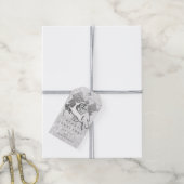 Holiday Silver Spark Grey Kerstrendiertiter 3D Cadeaulabel (Met Touw)