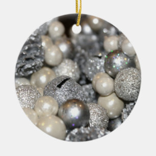 Holiday Silver Sparkle Ornament