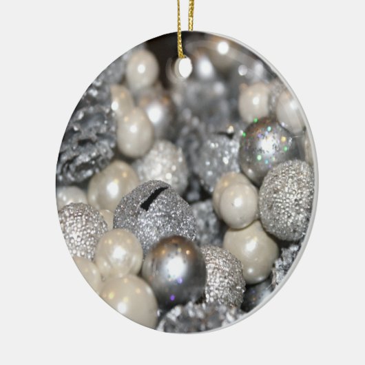 Holiday Silver Sparkle Ornament (Links)