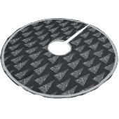 Holiday Silver Tree Elegant Modern Minimalistisch Kerstboom Rok (Gekanteld)