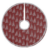 Holiday Silver Tree Elegant Modern Minimalistisch Kerstboom Rok (Voorkant)