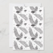 Holiday Simple Evergreen Branch-fotokaart Feestdagenkaart (Achterkant)