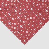 Holiday Simple Starry Glimmers Rood Tissuepapier (Detail)