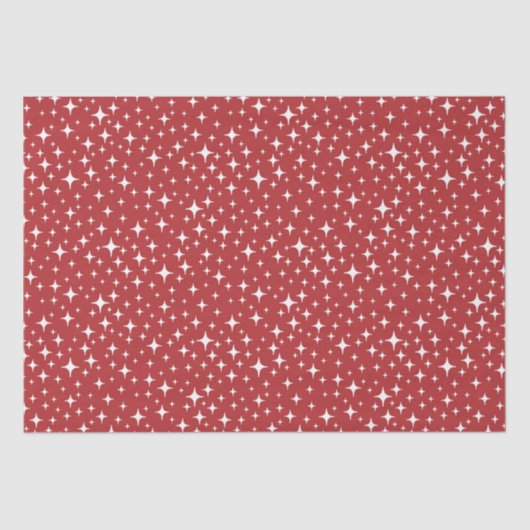 Holiday Simple Starry Glimmers Rood Tissuepapier (Voorkant)