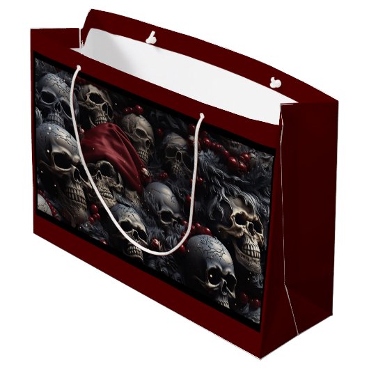 Holiday Skull Gift Bag Groot Cadeauzakje (Achterkant Gekanteld)