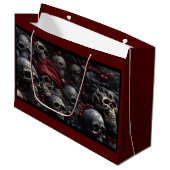 Holiday Skull Gift Bag Groot Cadeauzakje (Voorkant Gekanteld)