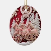 Holiday Sleigh Ride Keramisch Ornament (Rechts)