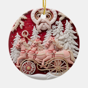 Holiday Sleigh Ride Keramisch Ornament