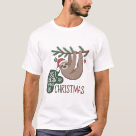 Holiday Sloth - Just Hangin' Around voor Kerstmis T-shirt