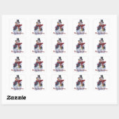 Holiday Smiling Snowman  Vierkante Sticker (Vel)