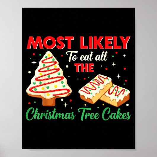 Holiday Snack, Most Likely To Eat All Christmas Tr Poster (Voorkant)