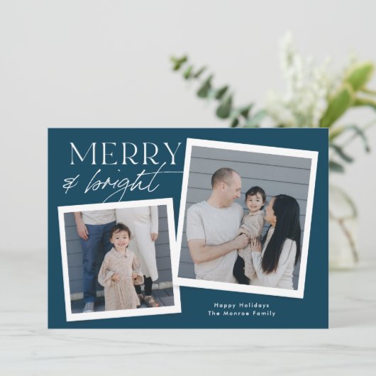 Holiday Snapshot-fotokaart - marine Feestdagenkaart (Staand voorkant)