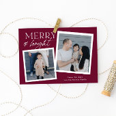 Holiday Snapshot-fotokaart - mulberry Feestdagenkaart