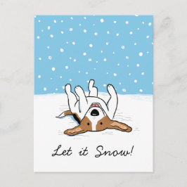 Holiday Snow Beagle | Schattigee kersthond Feestdagenkaart