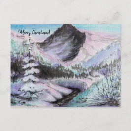 Holiday Snow Mountains Sunrise Sumie Briefkaart