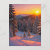 Holiday Snow Scene Briefkaart (Voorkant)