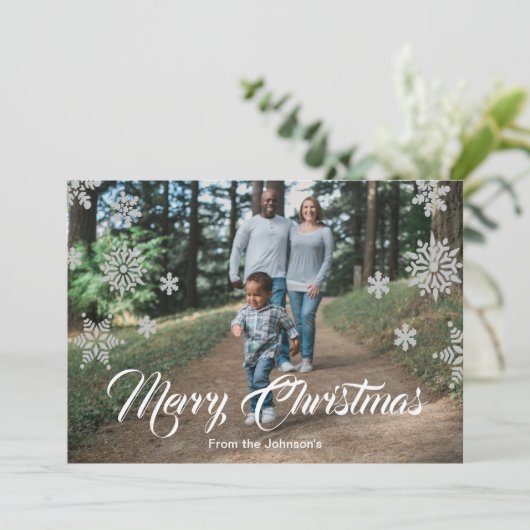 Holiday Snowflake Aankondiging (Staand voorkant)