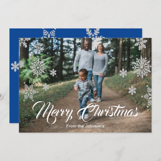 Holiday Snowflake Aankondiging (Voorkant / Achterkant)