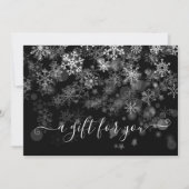 Holiday Snowflake Black White Elegant Kerstmis (Voorkant)