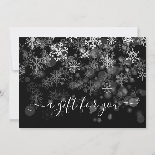 Holiday Snowflake Black White Elegant Kerstmis (Voorkant)