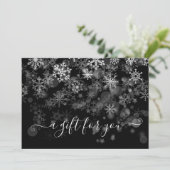 Holiday Snowflake Black White Elegant Kerstmis (Staand voorkant)