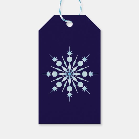 Holiday Snowflake Cadeaulabel (Voorkant)