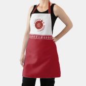 Holiday Snowflake Jouw naam toevoegen Tekst Schort (Insitu)