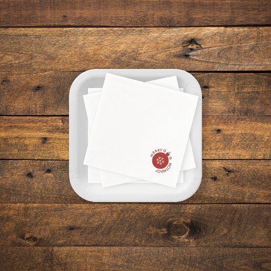 Holiday Snowflake Jouw naam toevoegen Tekst Servet