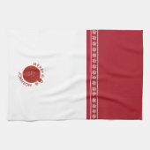 Holiday Snowflake Jouw naam toevoegen Tekst Theedoek (Horizontaal)