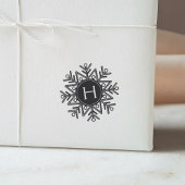 Holiday Snowflake Monogram Zelfinktende Stempel