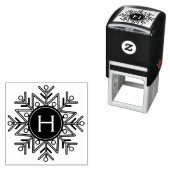 Holiday Snowflake Monogram Zelfinktende Stempel (In situ)