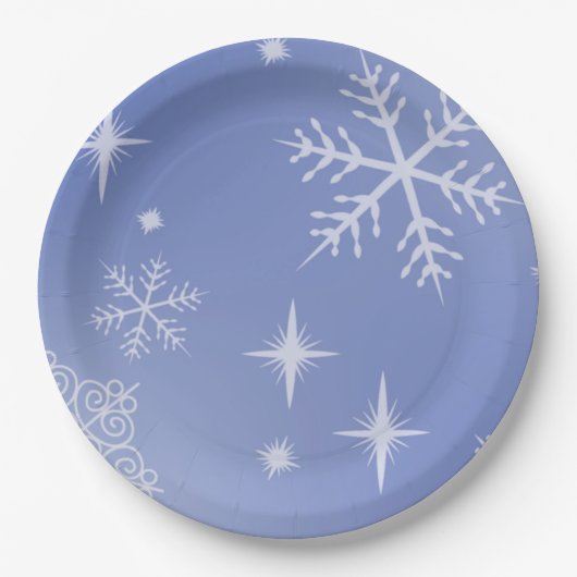 Holiday Snowflake Papieren Bordje (Voorkant)
