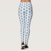 Holiday Snowflake Plaid Pattern Blue Leggings (Achterkant)