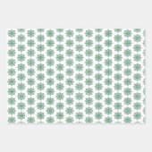 Holiday Snowflake Plaid Pattern Green Inpakpapier Vel (Voorkant 2)