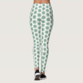 Holiday Snowflake Plaid Pattern Green Leggings (Achterkant)