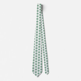 Holiday Snowflake Plaid Pattern Green Neck Tie Stropdas