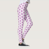 Holiday Snowflake Plaid Pattern Pink Leggings (Rechts)