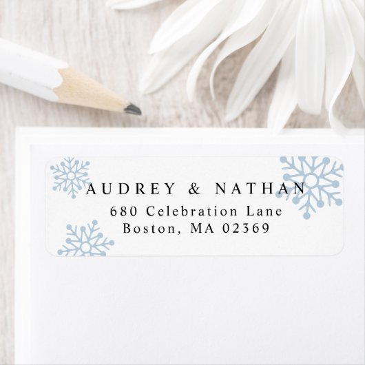 Holiday Snowflake retouradres Etiket (Insitu)