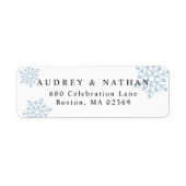 Holiday Snowflake retouradres Etiket (Voorkant)