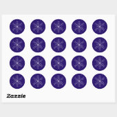 Holiday Snowflake Ronde Sticker (Vel)