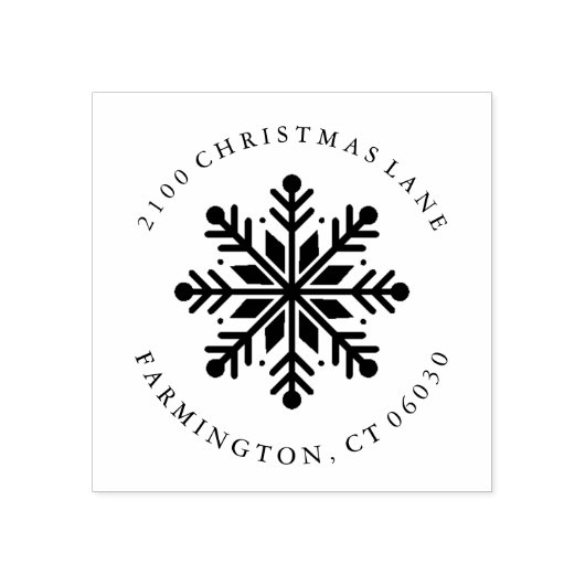 Holiday Snowflake Rubberstempel (Afrduk)