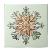 Holiday Snowflake Tegeltje (Voorkant)